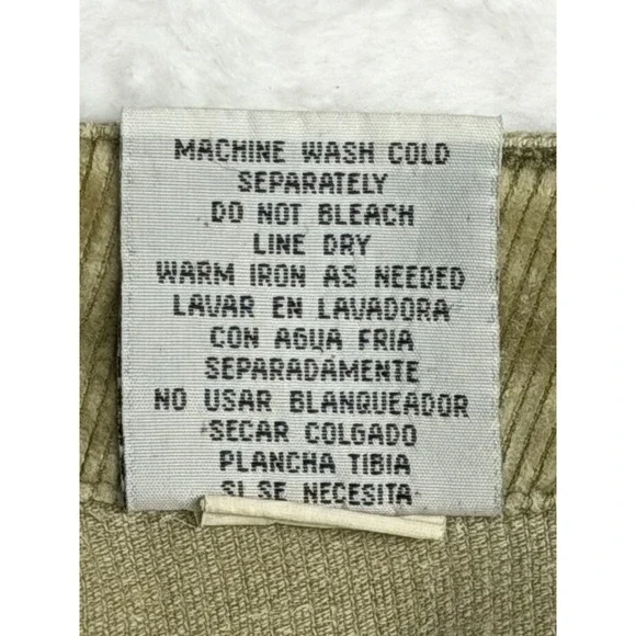 Vintage Mossimo Corduroy Flare Women's Size 13 Pants Faded Olive Beige - Picture 9 of 10